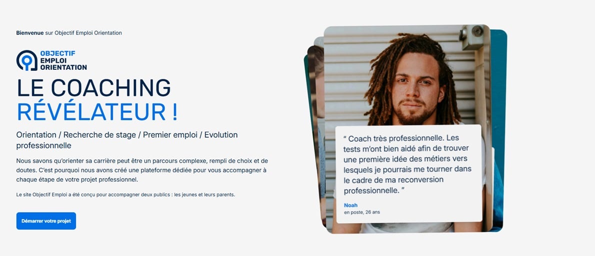 Nouveau design du site Objectif Emploi Orientation